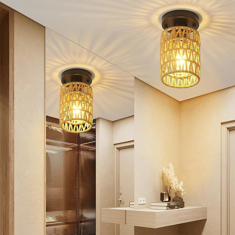 Lyra Noa Rattan Weave Pendant Light