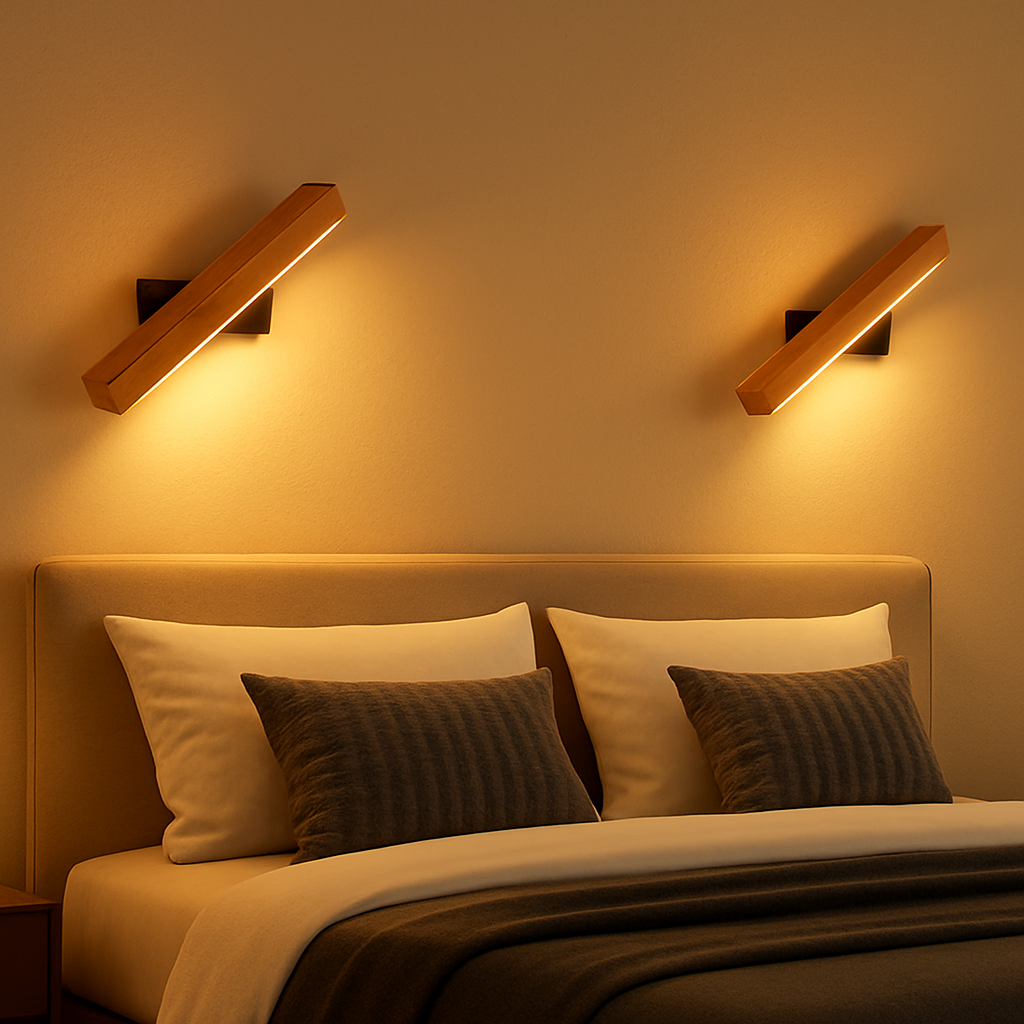 Lyra Beam Adjustable Wooden Wall Light