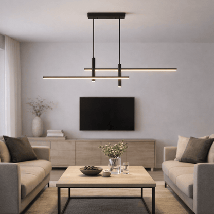 Ceiling Lights Black 120cm / Warm light Lyra Linea Bar Pendant