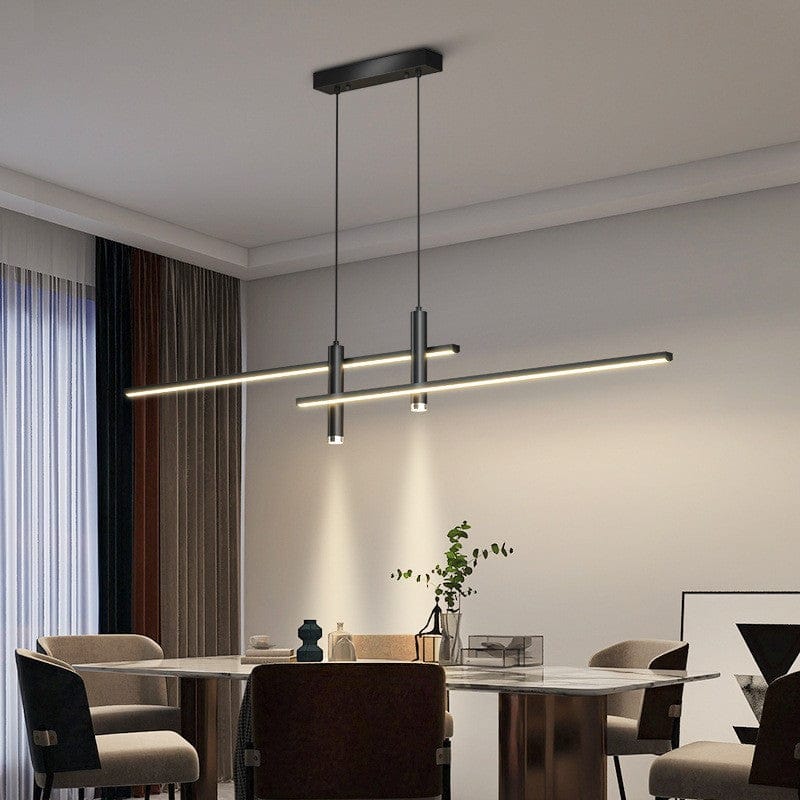 Ceiling Lights Black 120cm / Warm light Lyra Linea Bar Pendant