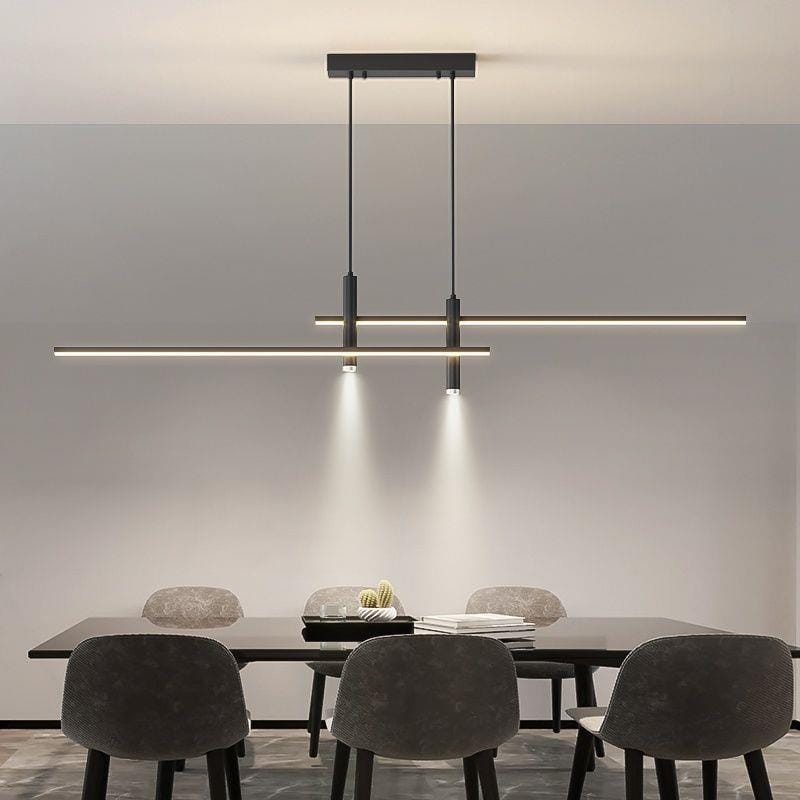 Ceiling Lights Black 120cm / Warm light Lyra Linea Bar Pendant