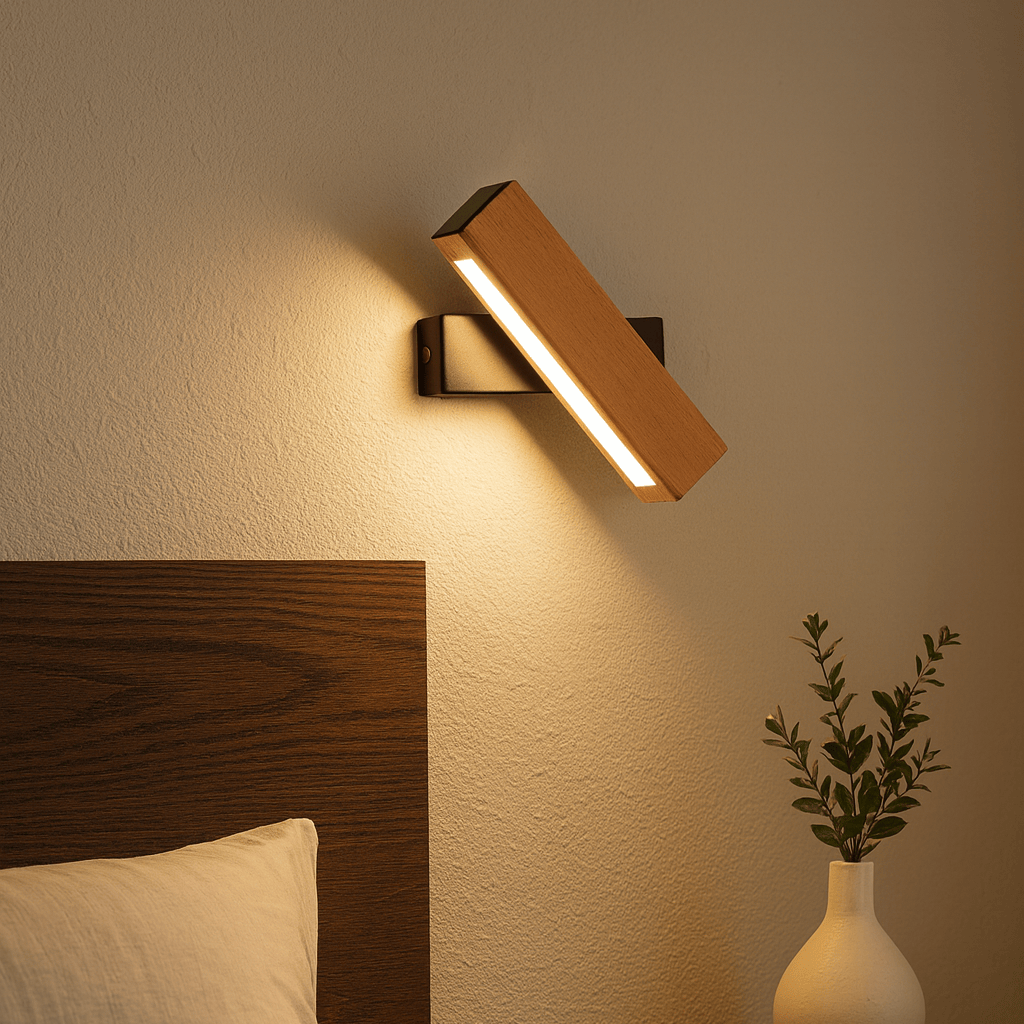 Garden Lights Lyra Beam Adjustable Wooden Wall Light