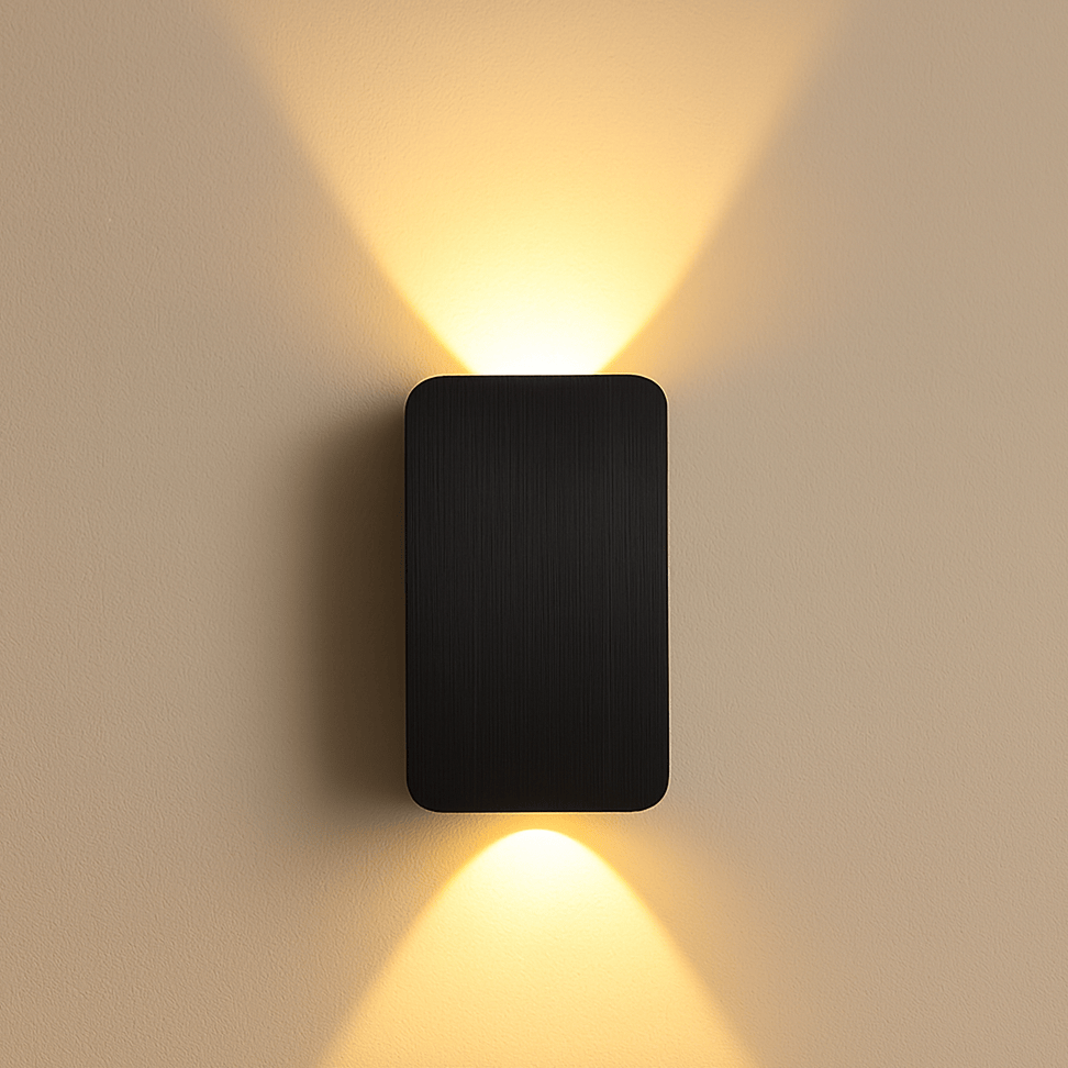 Garden Lights Black Lyra Forma Wall Light
