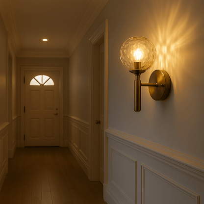 Garden Lights Copper Lyra Glase Wall Light